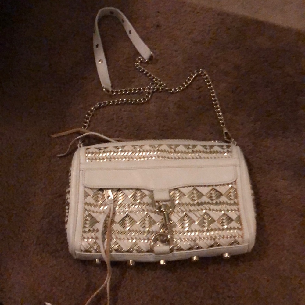 Rebecca mink off large Mac bag with gold